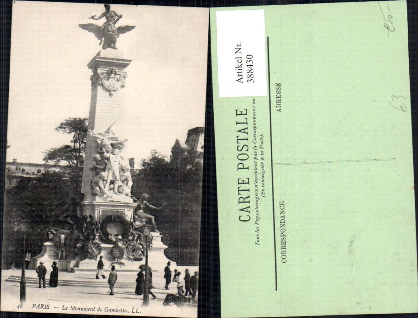 388430,Statue Monument Paris Le Monument de Gambetta