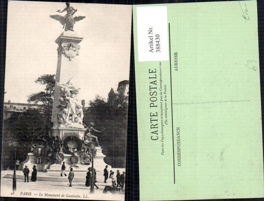 388430,Statue Monument Paris Le Monument de Gambetta