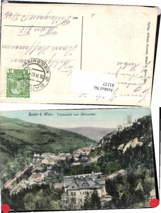 81137,Baden b. Wien Helenental um 1911 pub Stromek