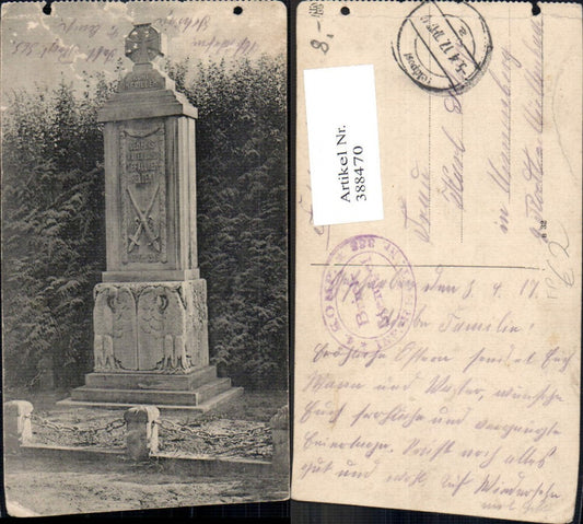 388470,Statue Monument Heldendenkmal Feldpost Inf. Reg. 388 4 Kompanie