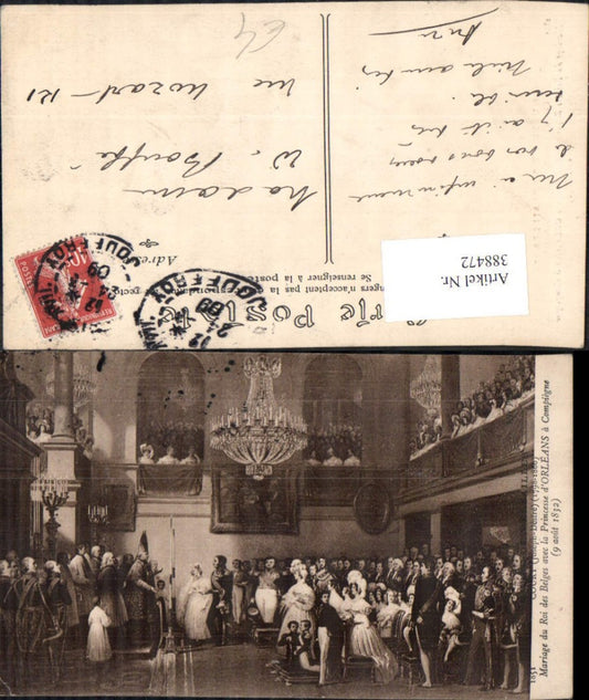 388472,Künstler Ak Joseph-Desire Court Mariage de Roi des Belges avec la Princesse d Orleans a Compiegne