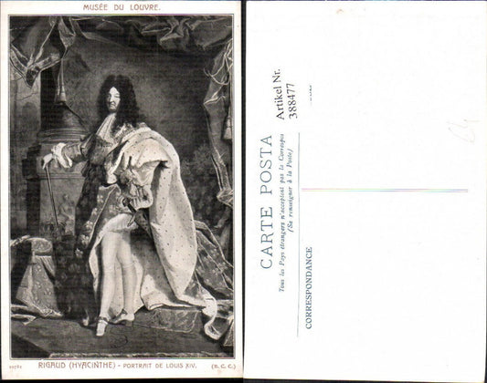 388477,Künstler Ak Hyacinthe Rigaud Portrait de Louis XIV Adel Monarchie