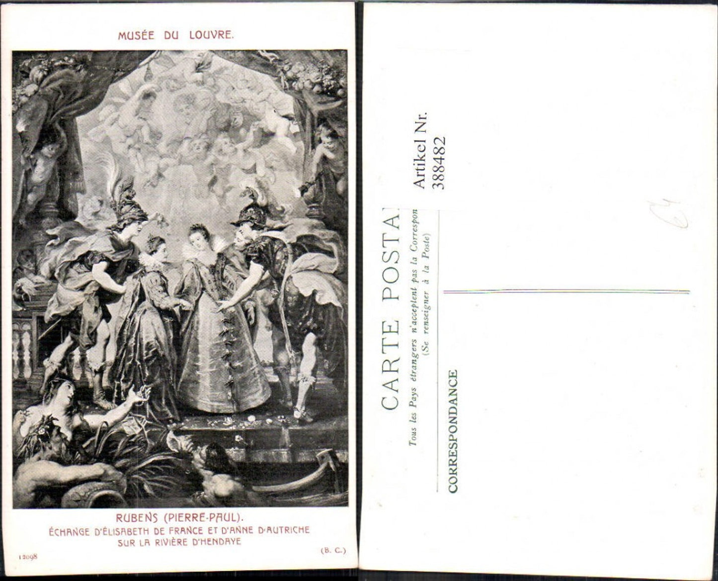 388482,Künstler Ak Peter Paul Rubens Echange d Elisabeth de France et d Anne d Autriche Adel Monarchie