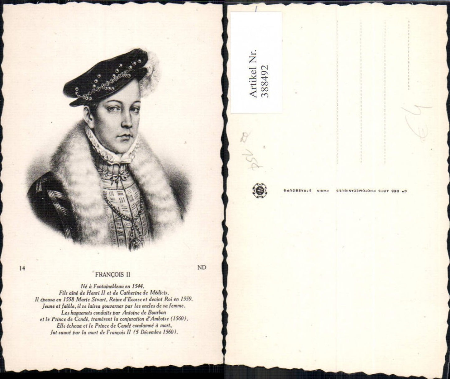 388492,Künstler Ak Francois II Portrait Adel Monarchie