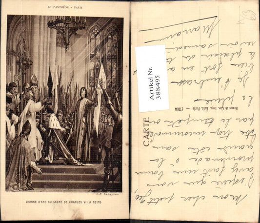 388495,Künstler Ak Jeanne d Arc au sacre de Charles VII a Reims Adel Monarchie