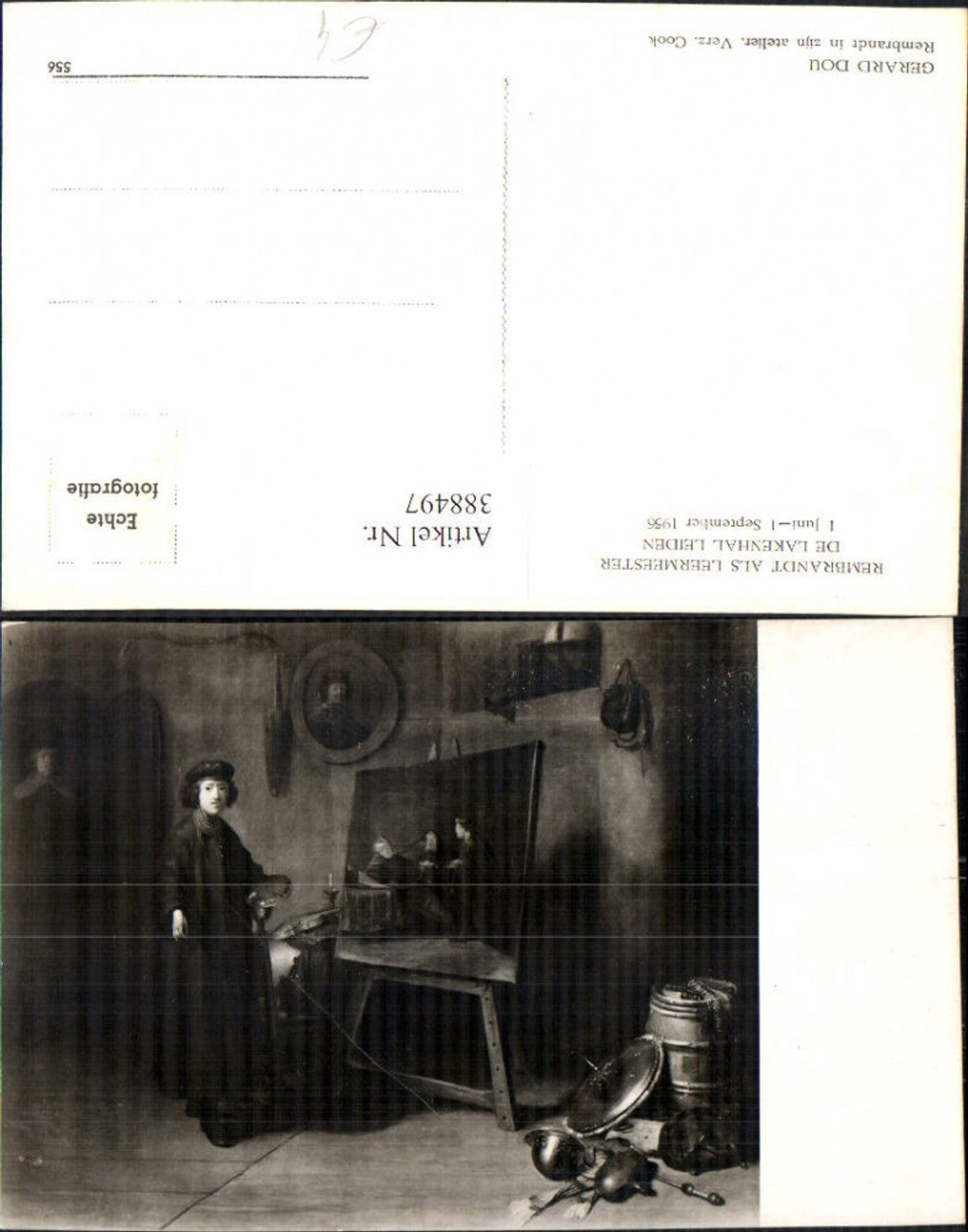 388497,Künstler Ak Gerhard Dou Rembrandt in seinem Atelier Kunst Wissenschaft