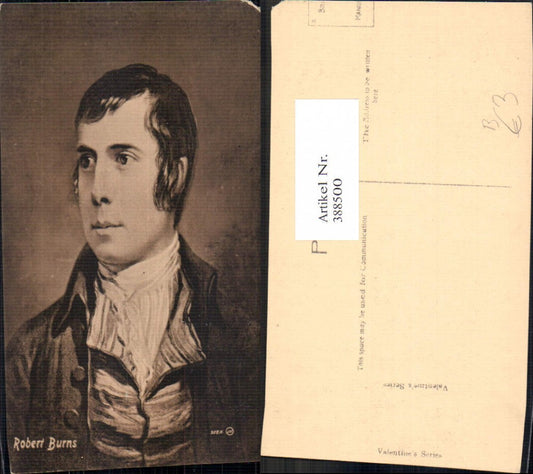 388500,Künstler Ak Robert Burns Dichter Kunst Wissenschaft