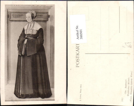 388501,Künstler Ak Chr. Amberger Weibliches Bildnis Kunst Wissenschaft