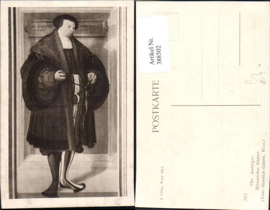 388502,Künstler Ak Chr. Amberger Männliches Bildnis Kunst Wissenschaft
