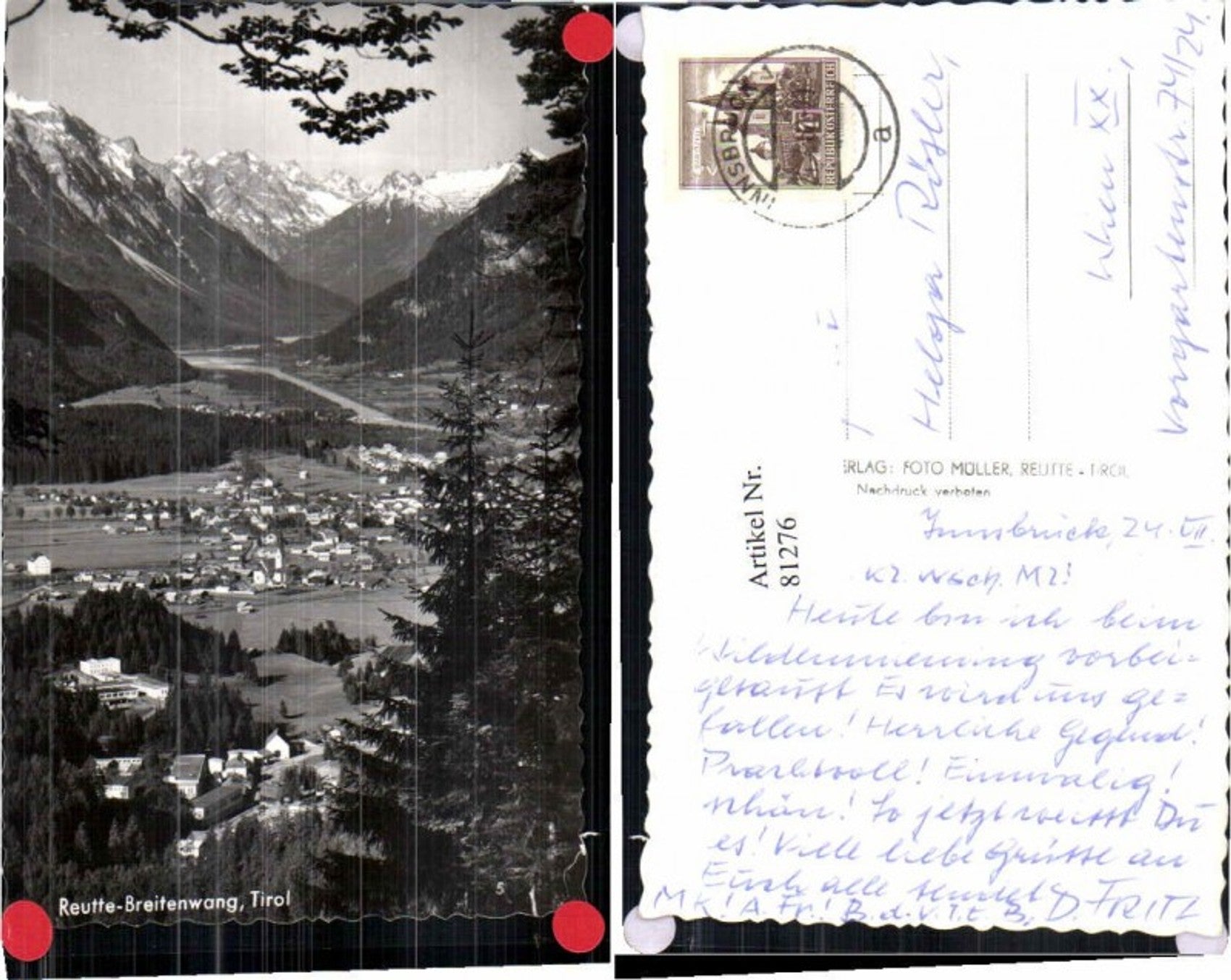 Alte Ansichtskarte – Old Postcard