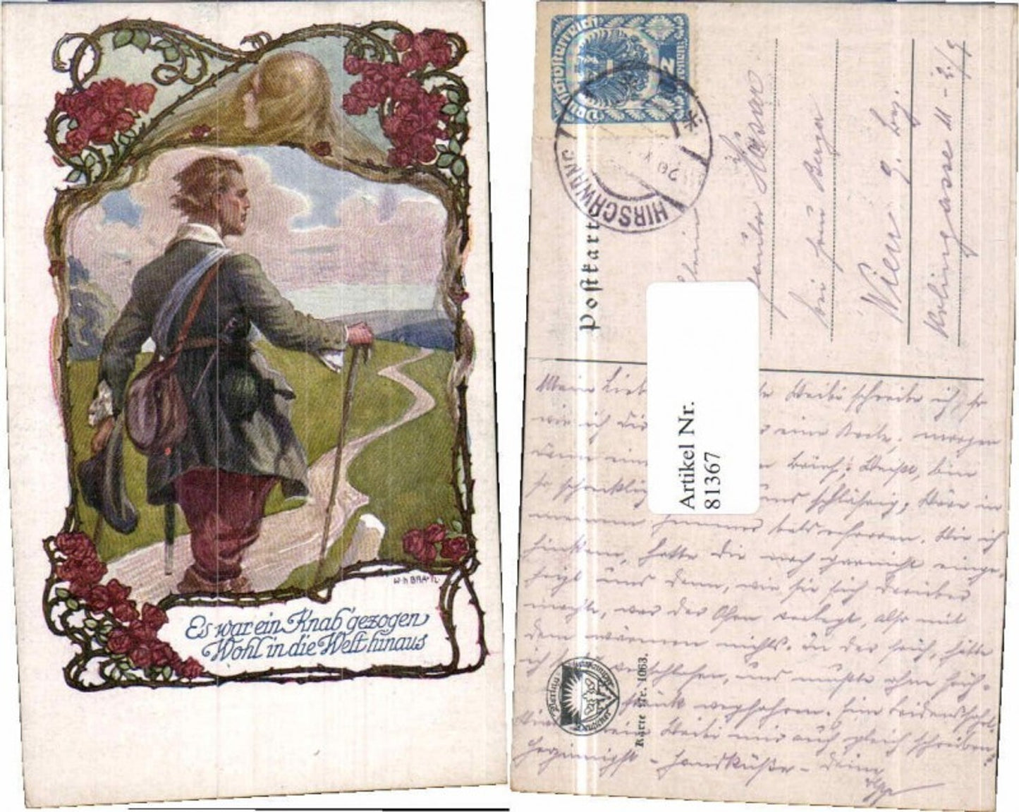 81367,Dt. Schulverein 1063 W.H. Braun Knab i.d. Welt