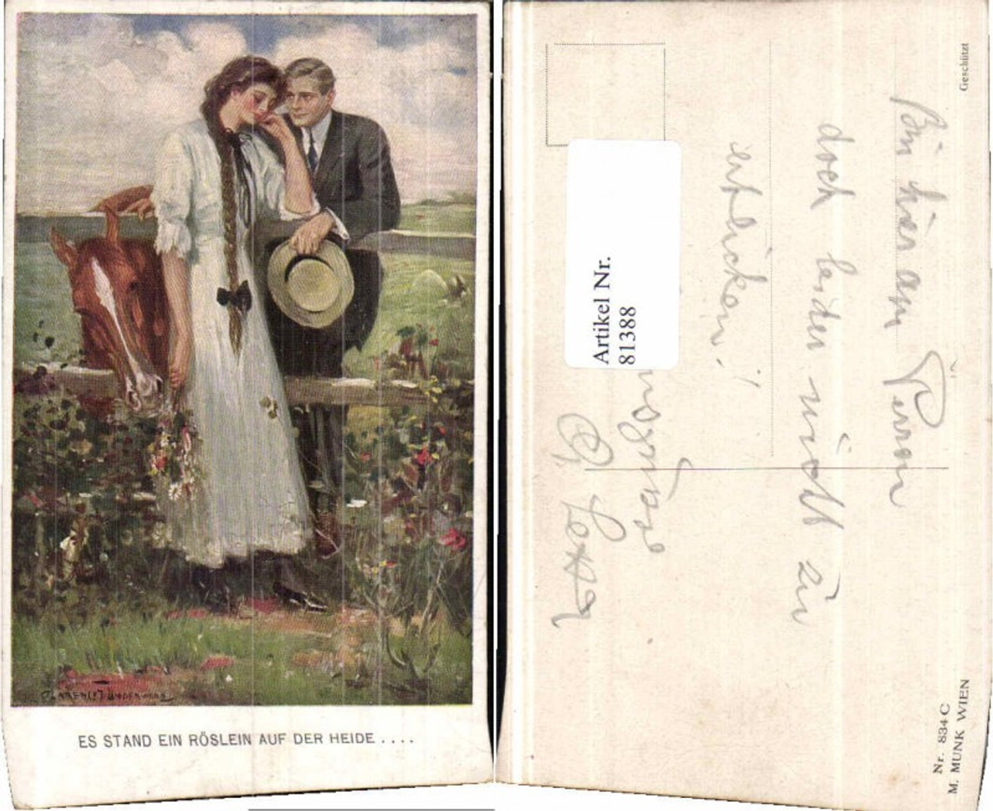 81388,M. Munk Vienne 834 Underwood Clarence Pferd Frau
