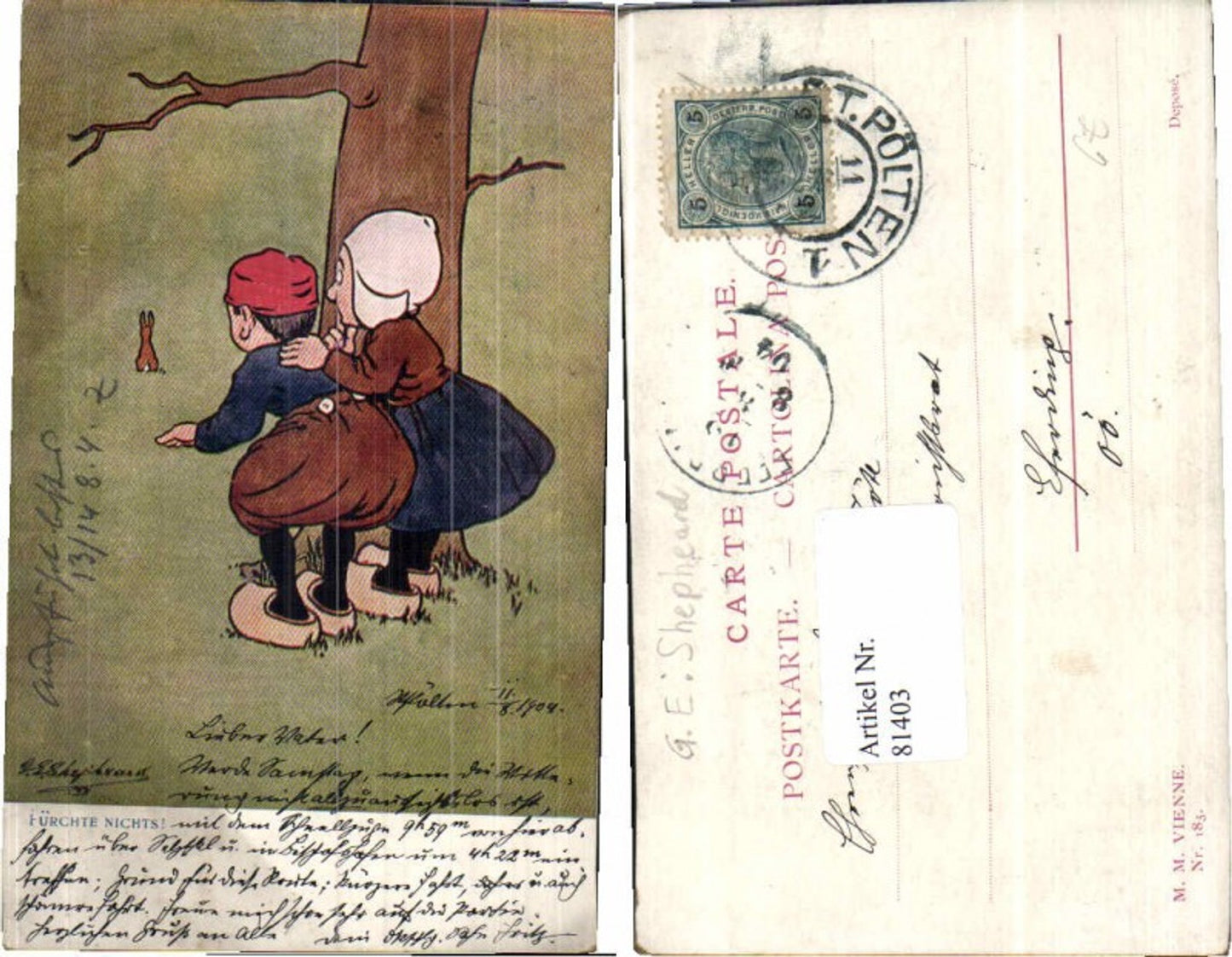81403,M. Munk Vienne 185 G.E. Shepheard Kinder Hase