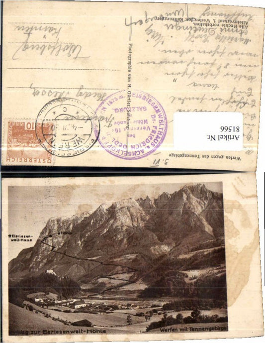 81566,Werfen Eisriesenwelt Höhle 1930