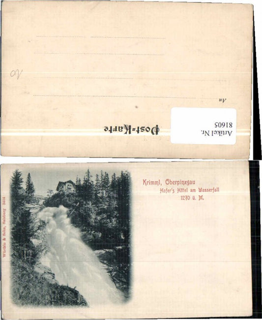 81605,Krimml Oberpinzgau Hofers Hotel Gasthaus 1900