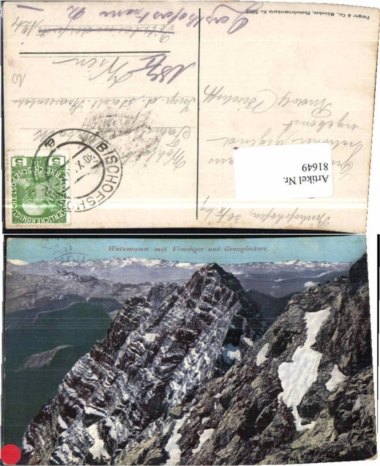 81649,Watzmann m. Großvenediger Purger Co 5983