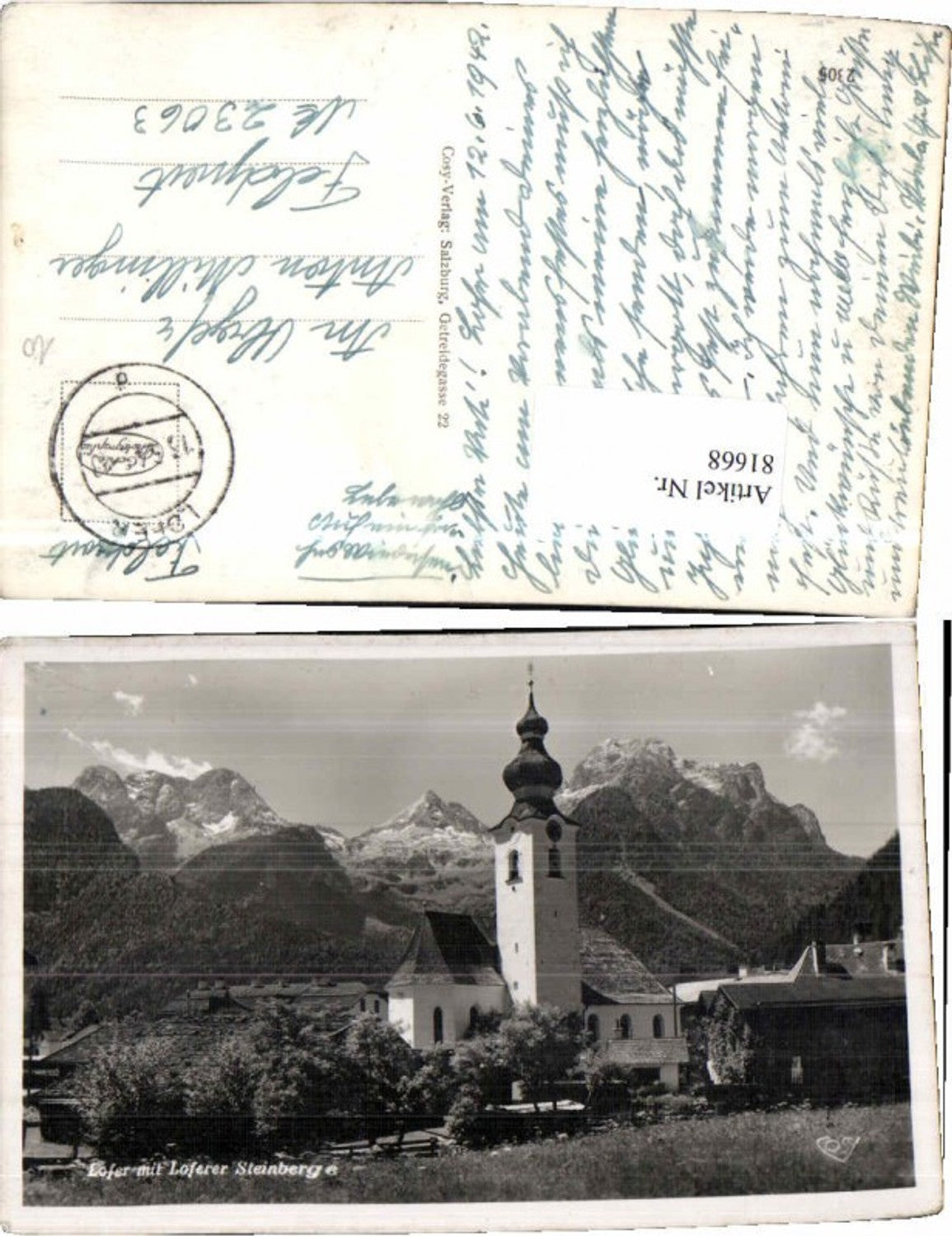 81668,Lofer Teilansicht pub Cosy Nr 2305 Feldpost