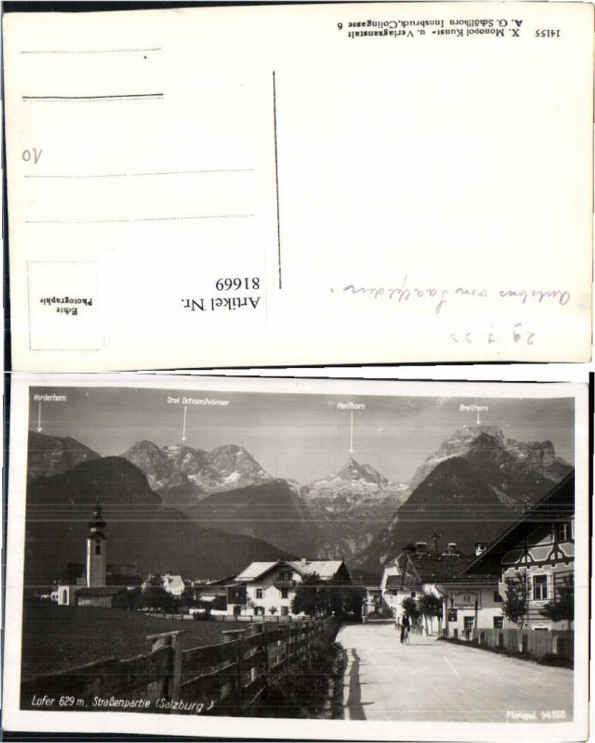 81669,Strassenansicht aus Lofer pub Monopol 14155