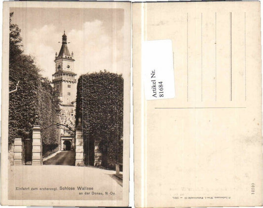 81684,Wallsee a.d. Donau Einfahrt ins Schloss 1911