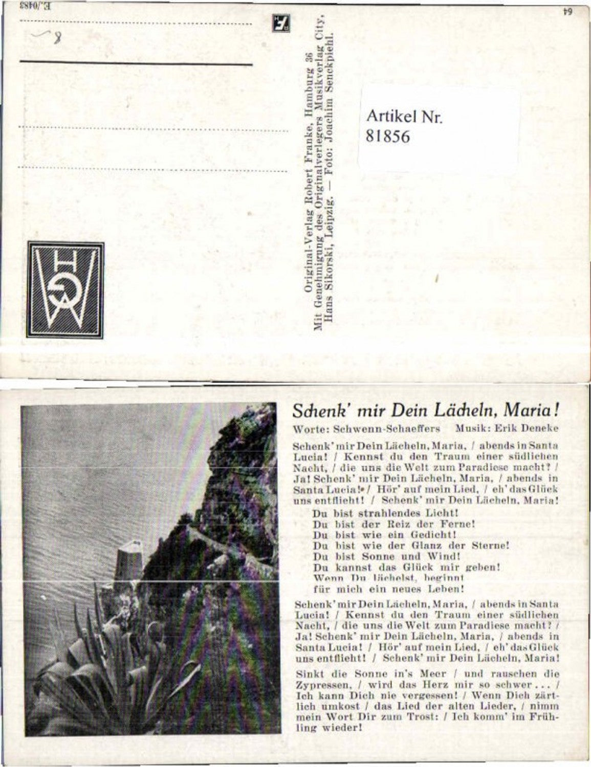 Alte Ansichtskarte – Old Postcard