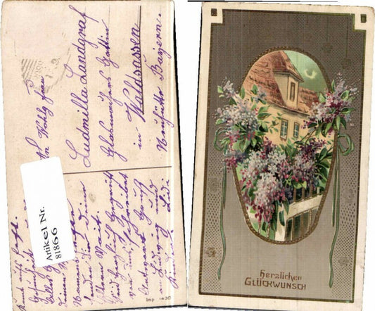 81866, Gold Print Floral Embossed Decorated