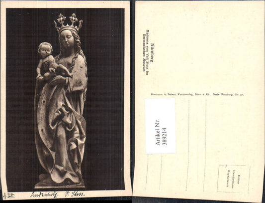 389214,Statue Nürnberg Madonna v. Veit Stoss im Germanischen Museum Religion
