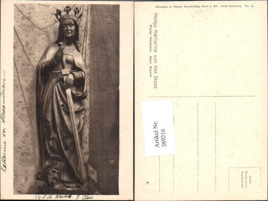 389216,Statue Heilige Katharina v. Veit Stoss Kloster Heilsbronn Germ. Museum Religion