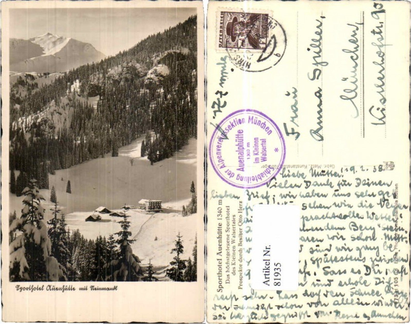 Alte Ansichtskarte – Old Postcard