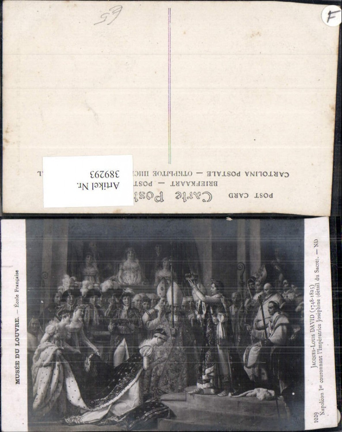389293,Künstler Ak Jacques-Louis David Napoleon 1er Krönung Josephine 19 Jahrhundert