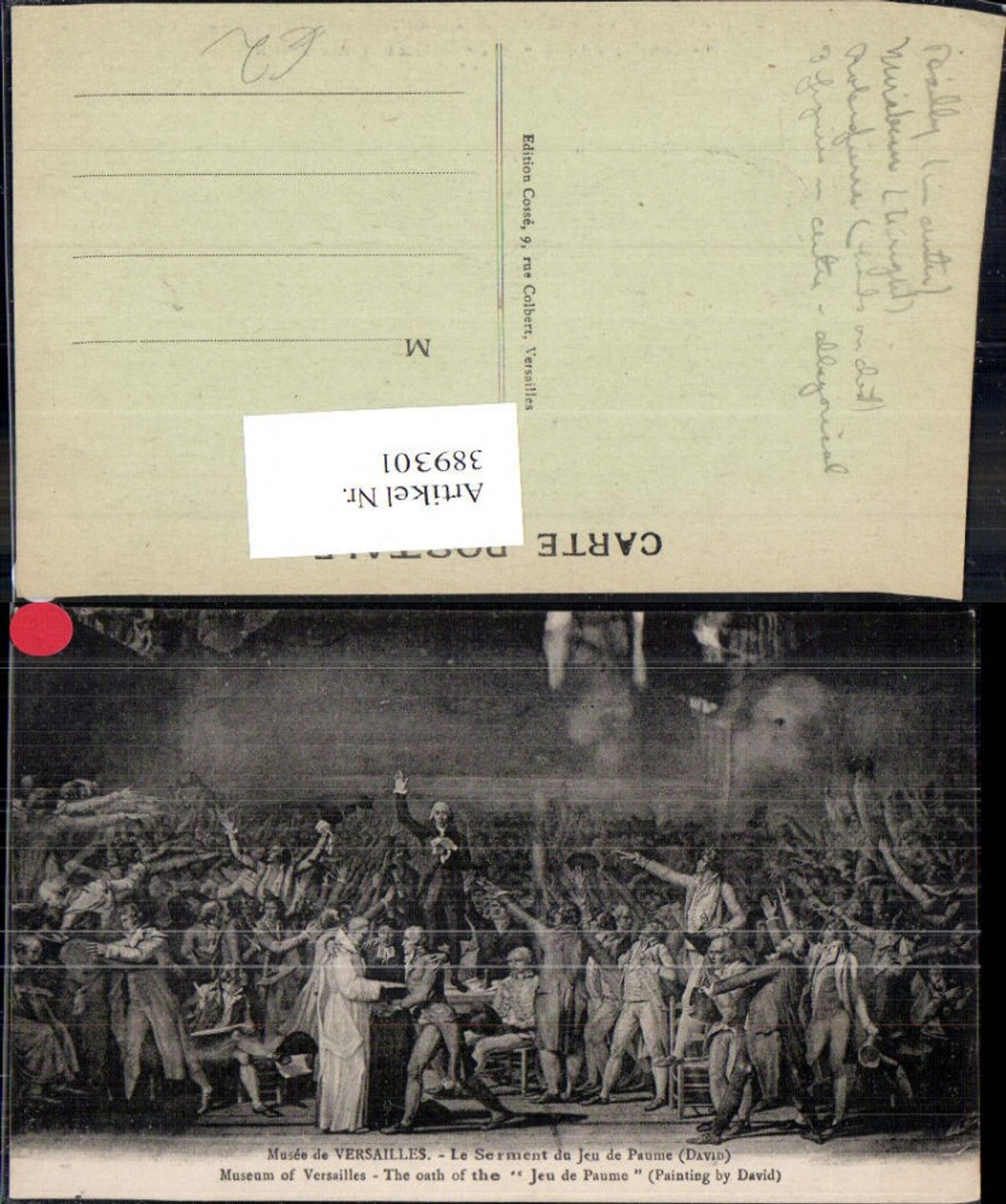 389301,Künstler Ak David The oath of the Jeu de Paume 19 Jahrhundert