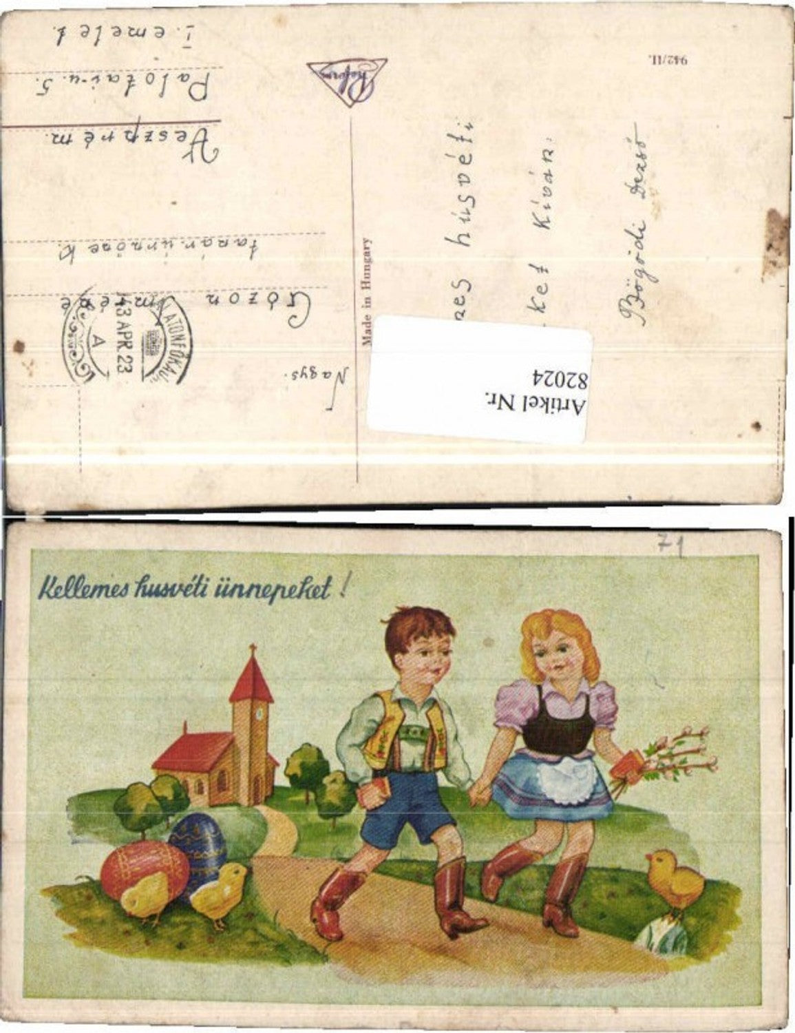 82024,Ostern Kinder Küken Ostereier Kirche SÜSS