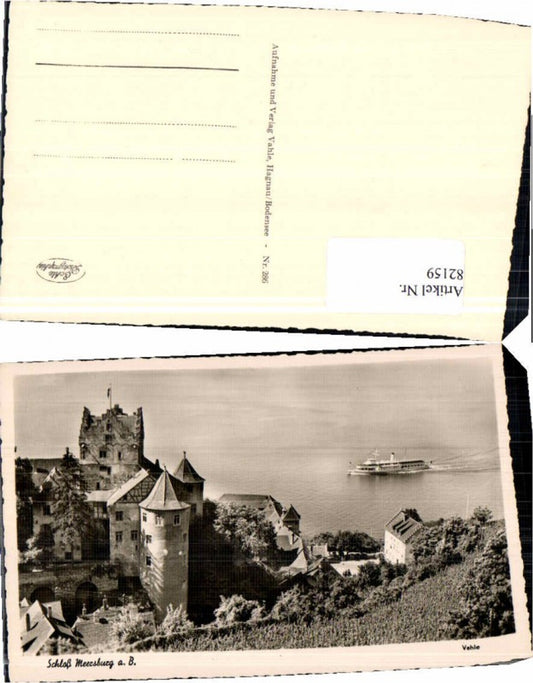 82159,Schloss Meersburg am Bodensee Boot am See Schiff