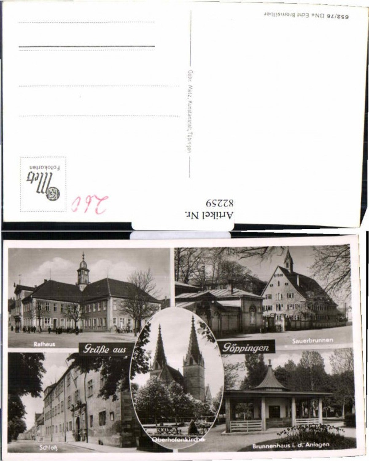 82259,Grüsse aus Göppingen Rathaus Schloss Brunnen