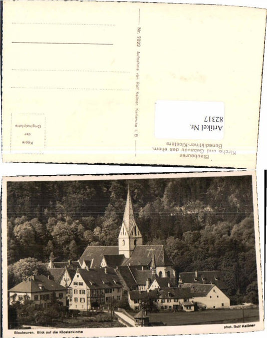 82317,Blaubeuren Blick auf den Ort m. Kirche