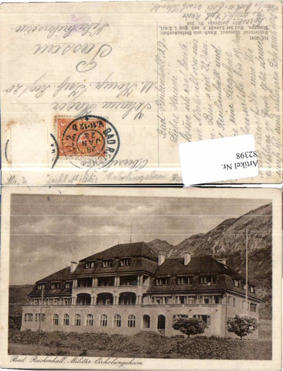 82398,Bad Reichenhall Militär Erholungsheim 1923