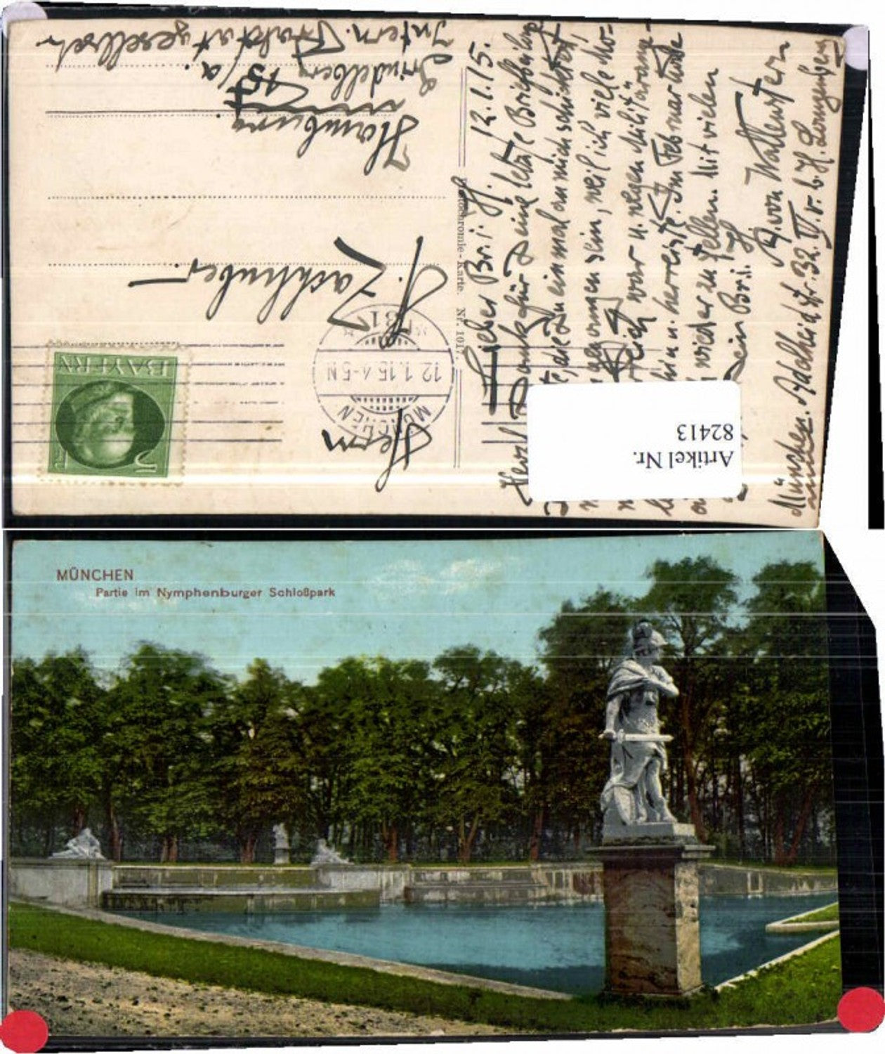 82413,München Schloss Nymphenburg Partie im Park