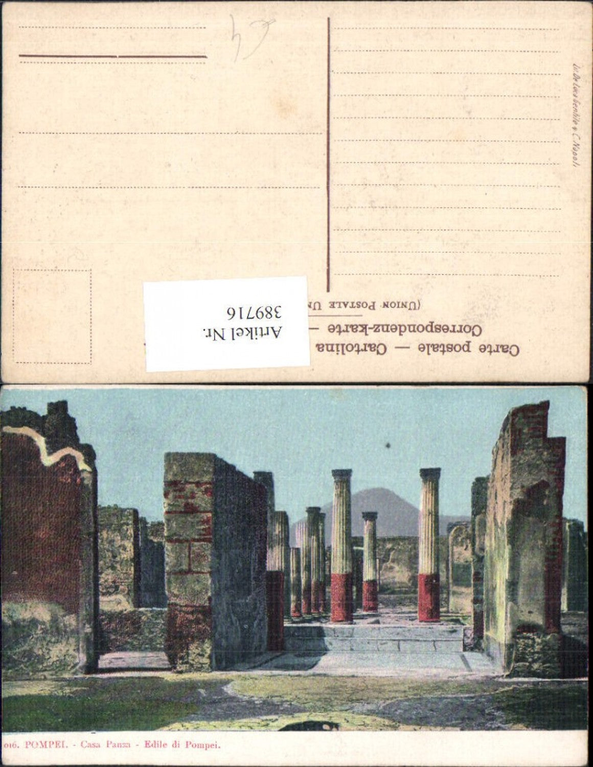 389716,Archäologie Pompei Casa Pansa Edile di Pompei Tempel
