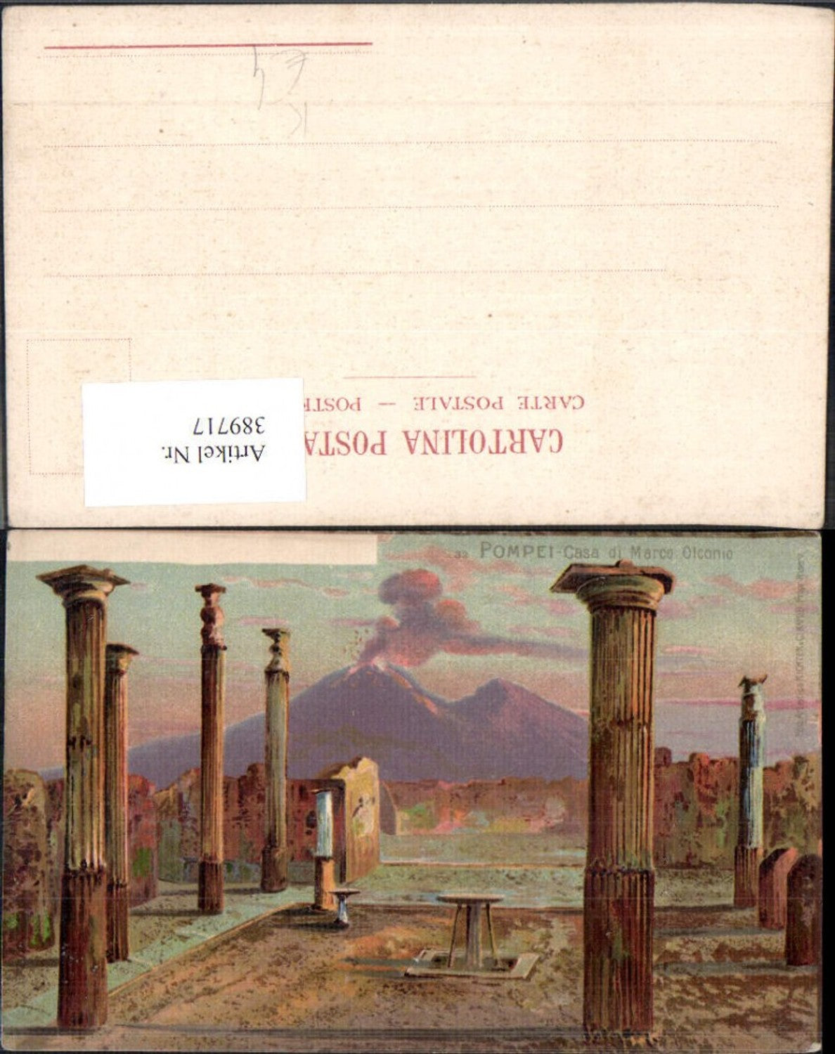 389717,Künstler Ak Pompei Casa di Marco Olconio Archäologie