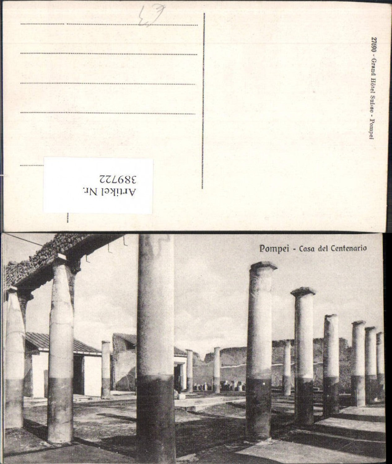 389722,Archäologie Pompei Casa del Centenario Tempel