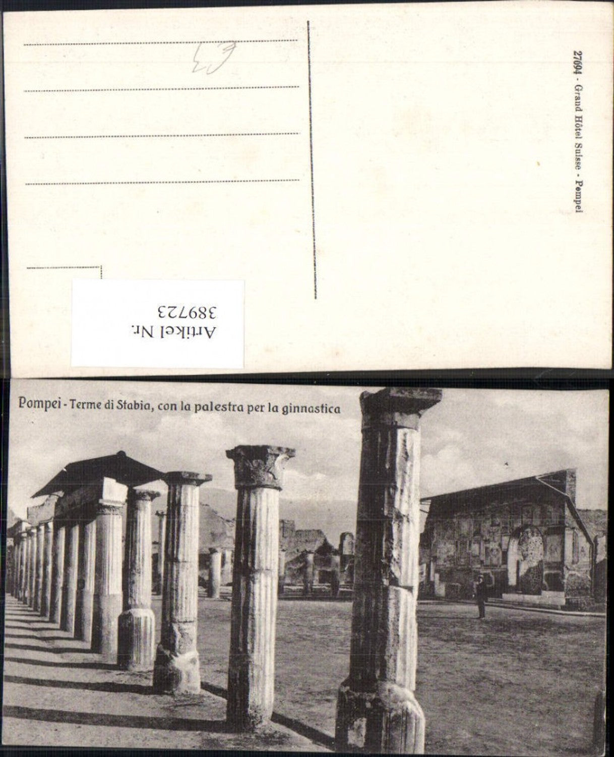 389723,Archäologie Pompei Terme di Stabia con la palestra per la ginnastica Tempel