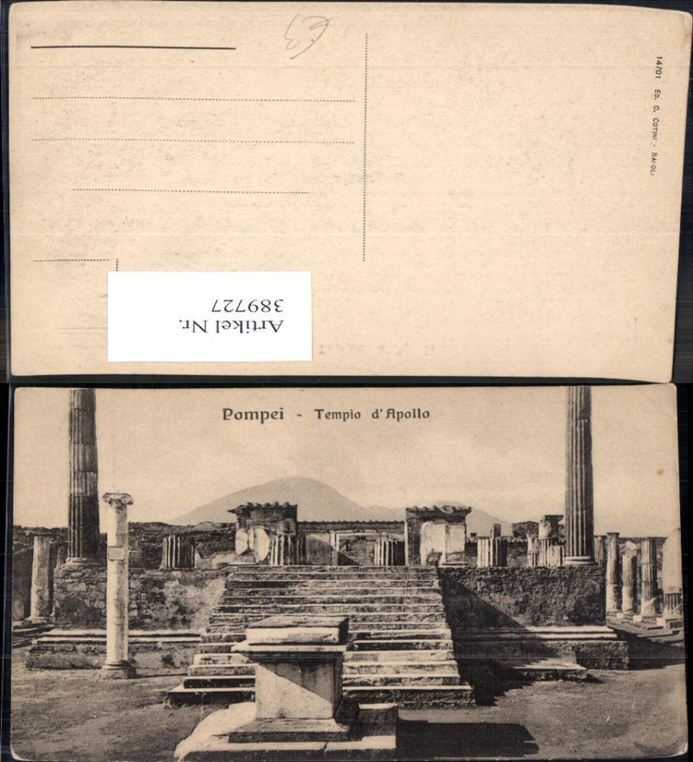 389727,Archäologie Pompei Tempio d Apollo Tempel