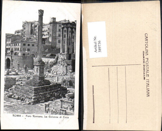 389736,Archäologie Roma Rom Foro Romano La Colonna di Foca Tempel