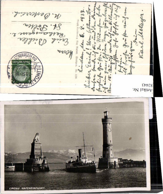 82443,Lindau Leuchttürme Hafen Dampfer