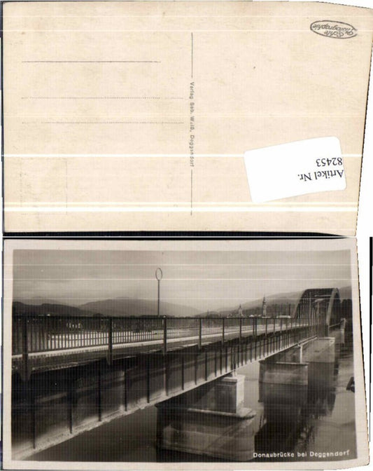 82453,Donaubrücke b. Deggendorf 1930