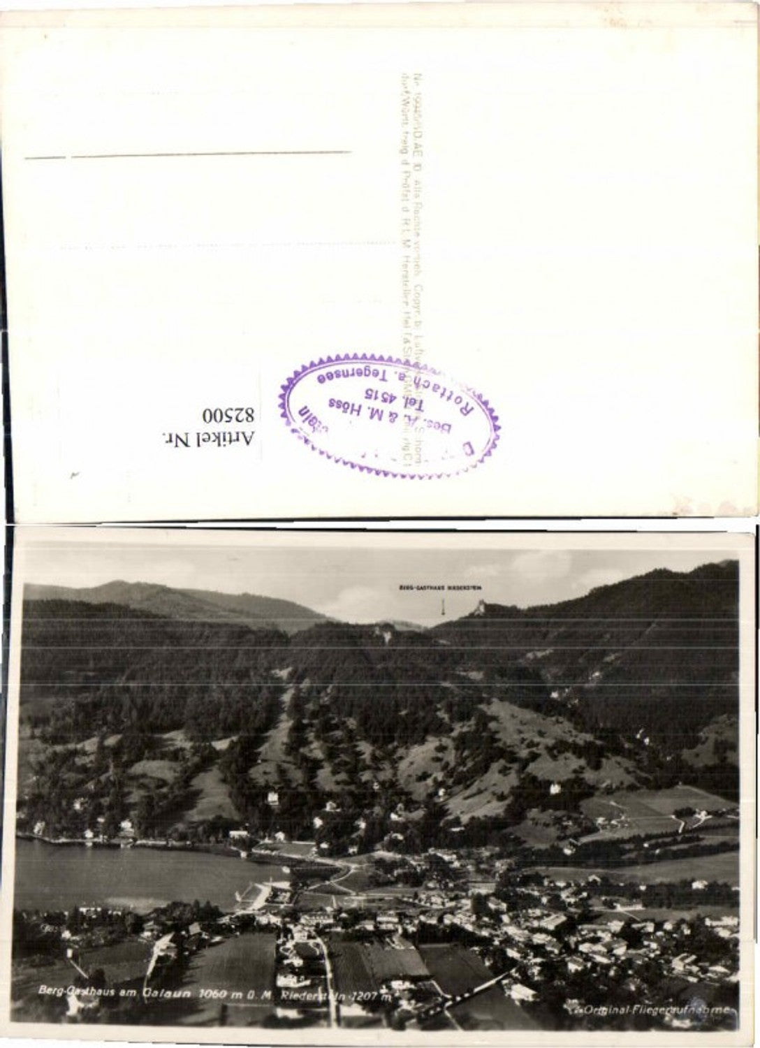 82500,Fliegeraufnahme Rottach am Tegernsee