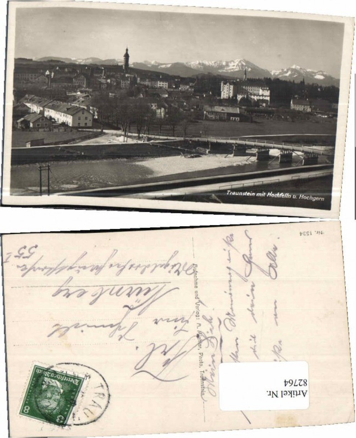 82764, Traunstein with Hochfelln Bridge, outskirts of town