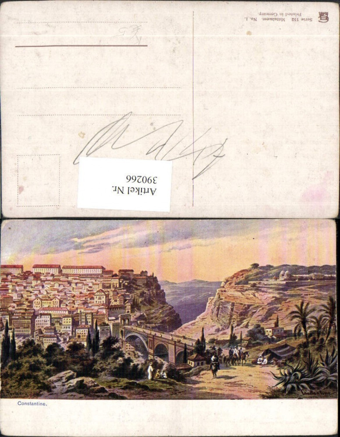 390266,Künstler AK F. Perlberg Algeria Constantine Totale Brücke