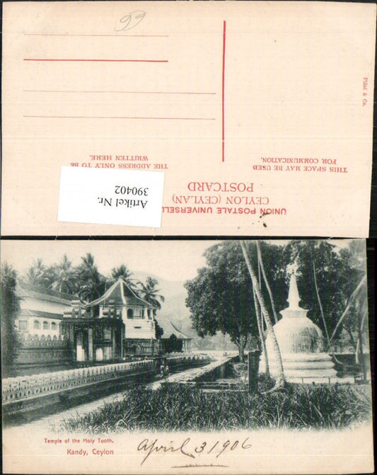 390402,Ceylon Sri Lanka Kandy Temple of the Holy Tooth Tempel