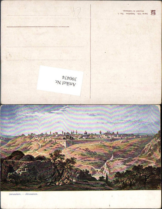 390474,Künstler AK F. Perlberg Israel Jerusalem Totale