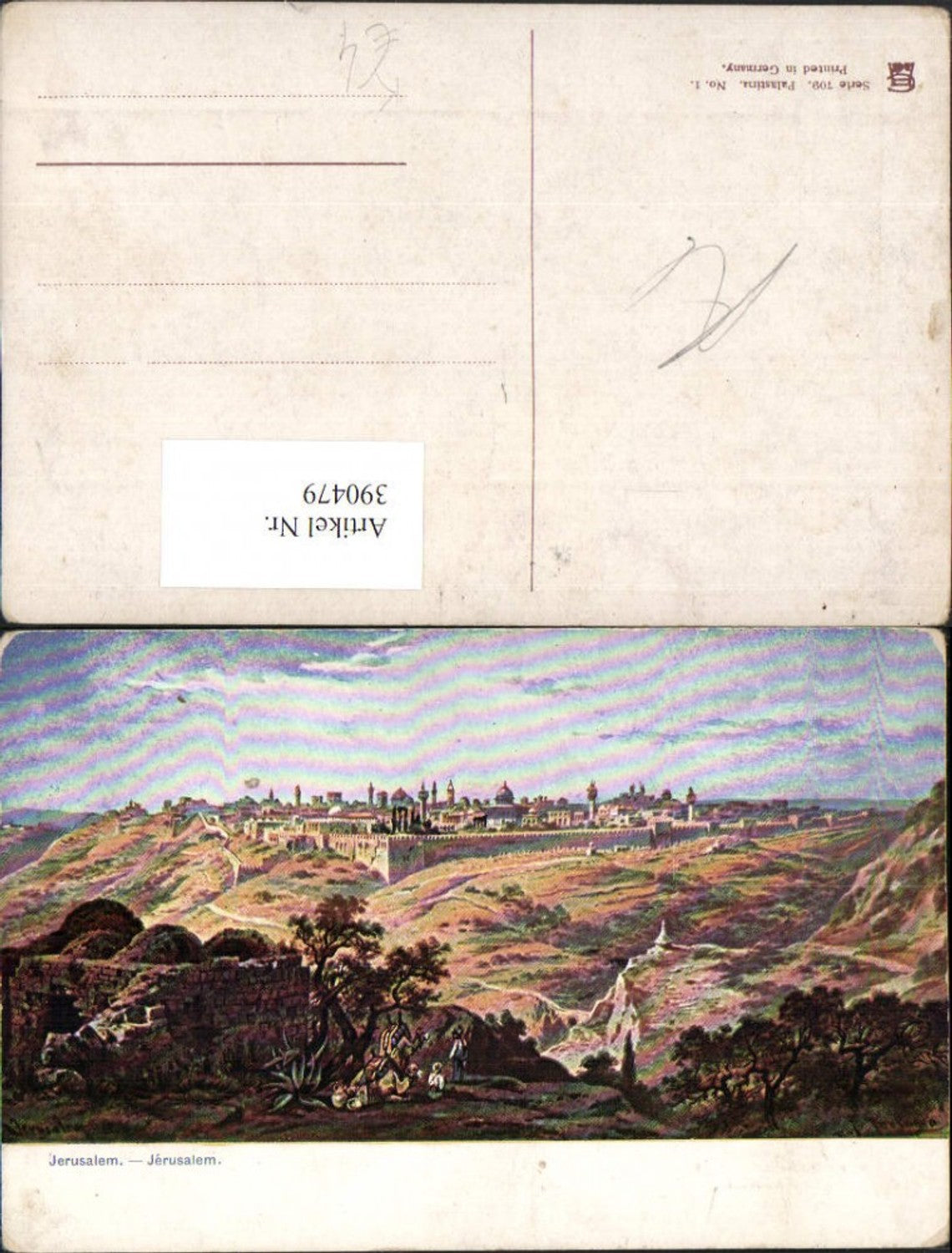 390479,Künstler AK F. Perlberg Israel Jerusalem Totale